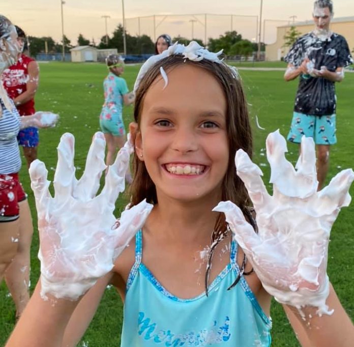 Shewey hands at Junior Camp