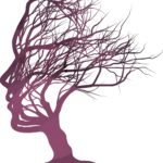 Optical Illusion Bare Tree Face Child Silhouette