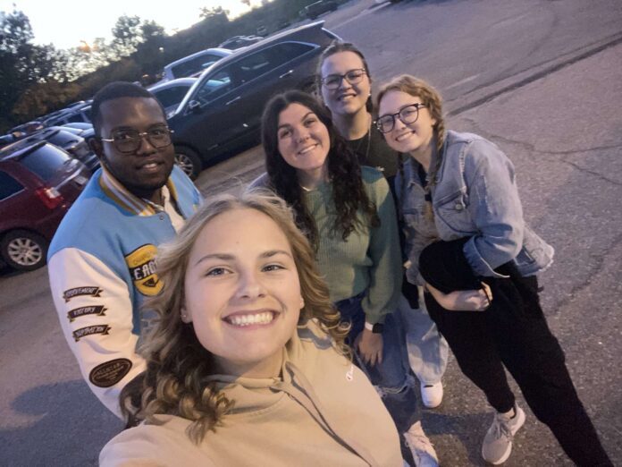 Sarah with friends