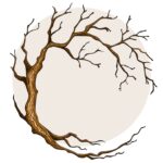 Circle Tree bare, leafless tree with empty branches